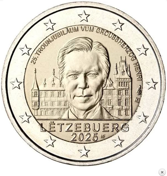 Luxemburg 2€ 2025 - Großherzog Henri - Edelmetalle Koitz GnbR