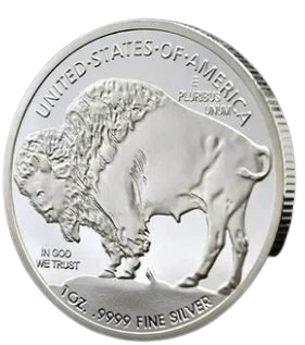 1 oz Liberty Buffalo Silberrunde – Indianerkopf und zwei Büffel, 999er Silber, geprägt in Bulgarien


