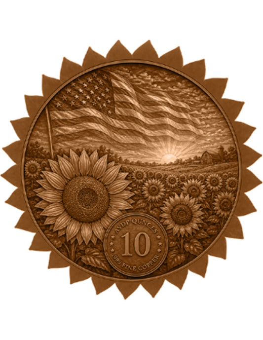 10oz Kupfer AMERICAN SUNFLOWER