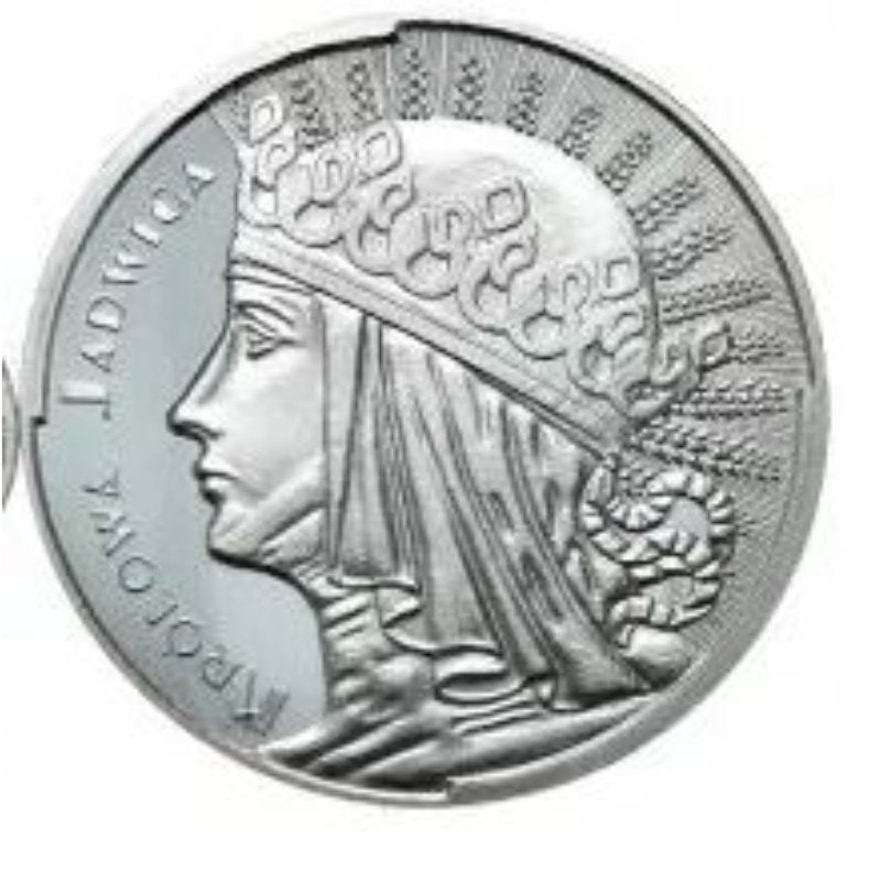 Silbermünze Königin Jadwiga – 1 oz Proof mit Spiegelprägung und Zusatzstück

