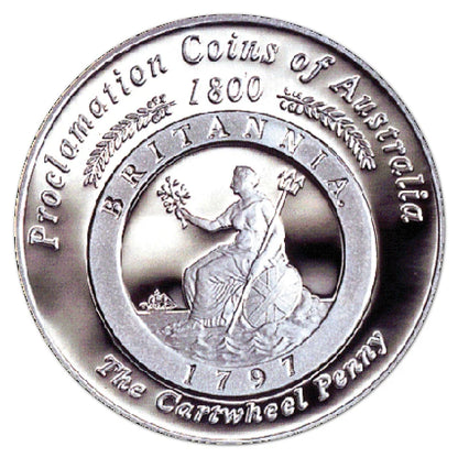 Australien 1 Dollar Silbermünze 2000 – Proclamation Coins – Britannia Motiv – 1 oz Proof Silber

