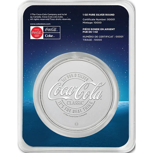 Coca-Cola Polar Bears 2026 1 oz Silberrunde farbig PAMP