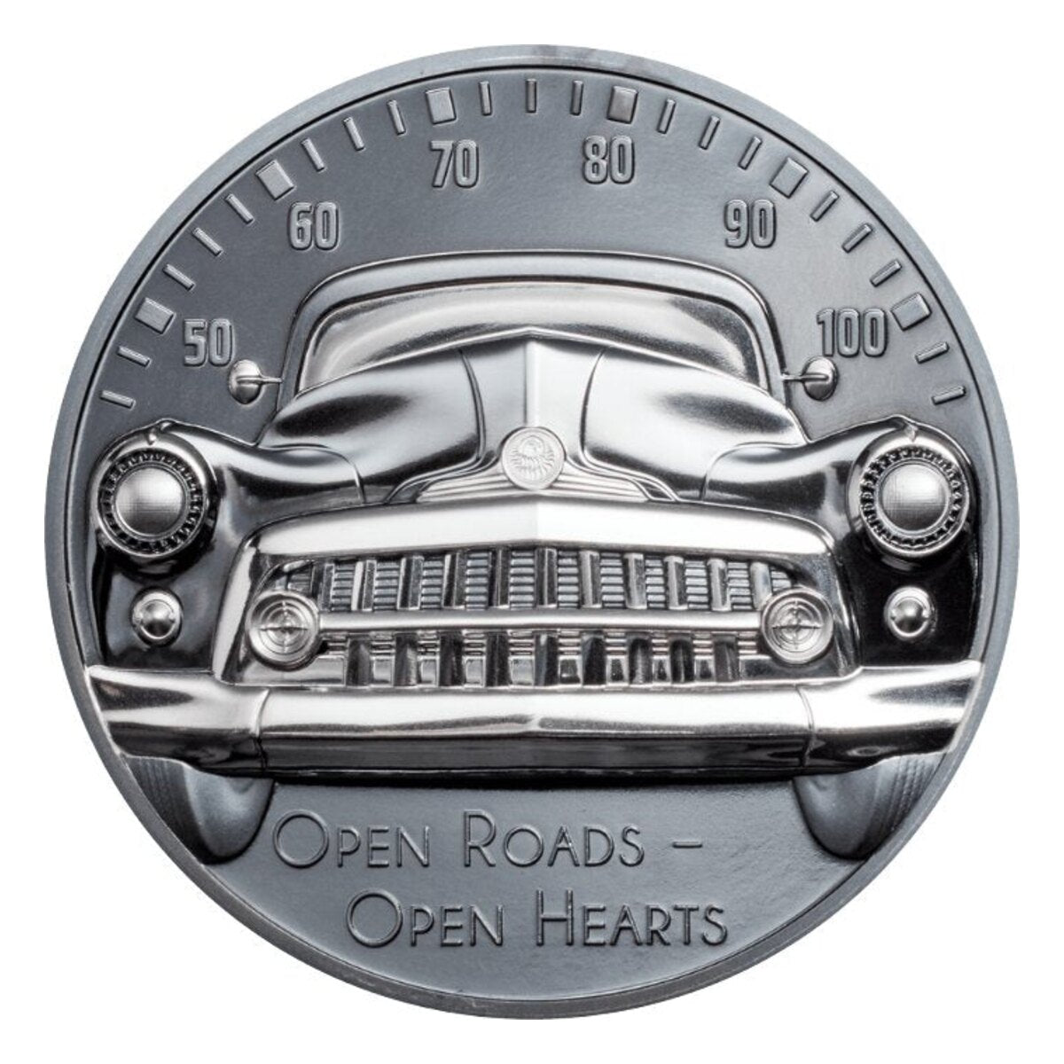 Cook Islands 2 oz Classic Car Open Roads 2021 – Vorderseite