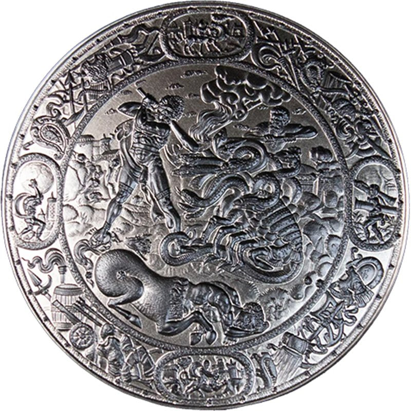 Hercules Shield Stacker 1 oz Silber Antik Finish USA