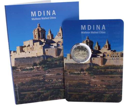 Malta 2€ 2025 - Stadtmauer von Mdina CC