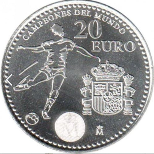 Silber-Gedenkmünze Spanien 2010 – 20 Euro Fußball-Weltmeister im Blister

