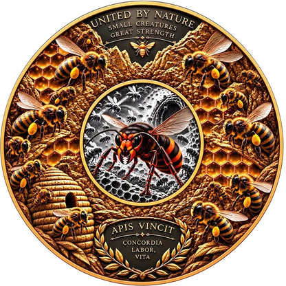 The Bees and the Hornet 2026 1 kg Kupfer mit 1 oz Silber Libertad Einsatz