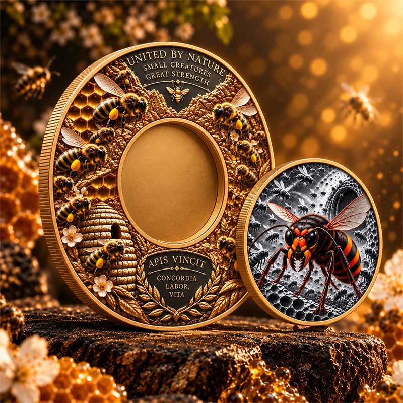 The Bees and the Hornet 2026 1 kg Kupfer mit 1 oz Silber Libertad Einsatz