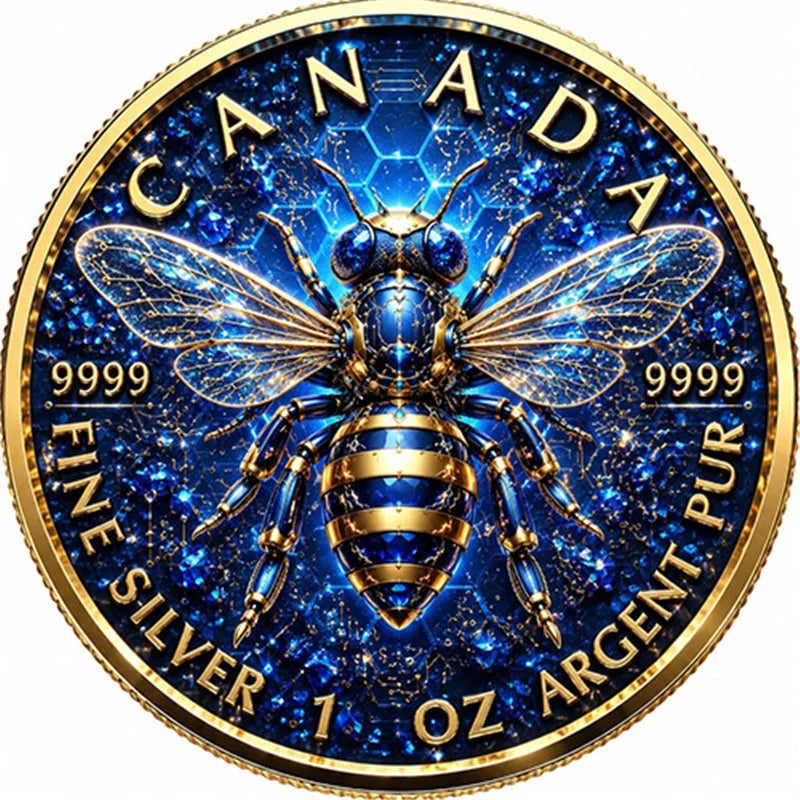 The Sapphire Bee Maple Leaf 2026 Kanada 1 oz Silber PF Coins