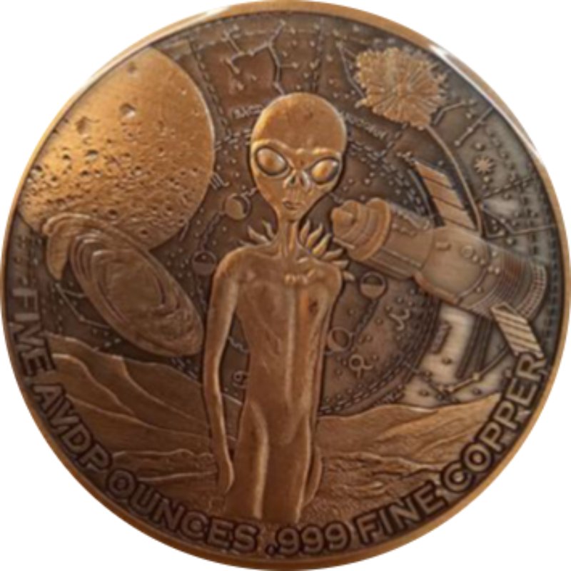 5oz Kupfer USA Alien Glow-in-the-Dark