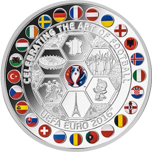 Fiji - 1kg Silber Frankreich UEFA EURO 2016
