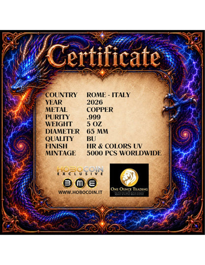 5oz Kupfer Italien - DRAGON OF THE COSMIC STORM 2026
