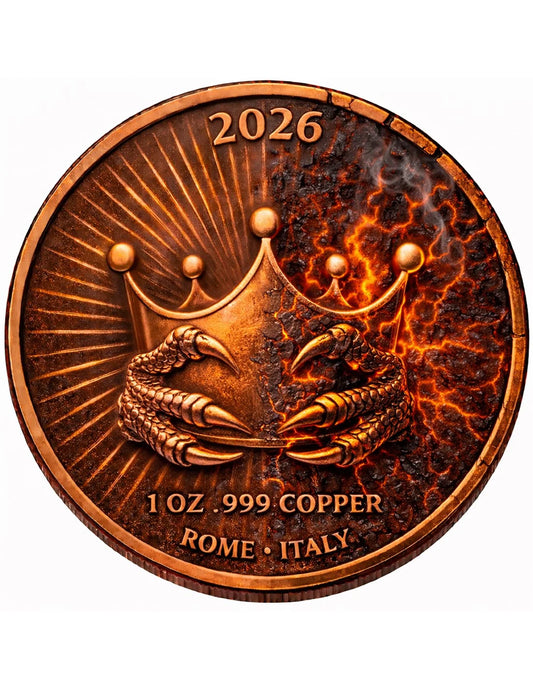 1oz Kupfer Italien - Virtues Dragon 2026