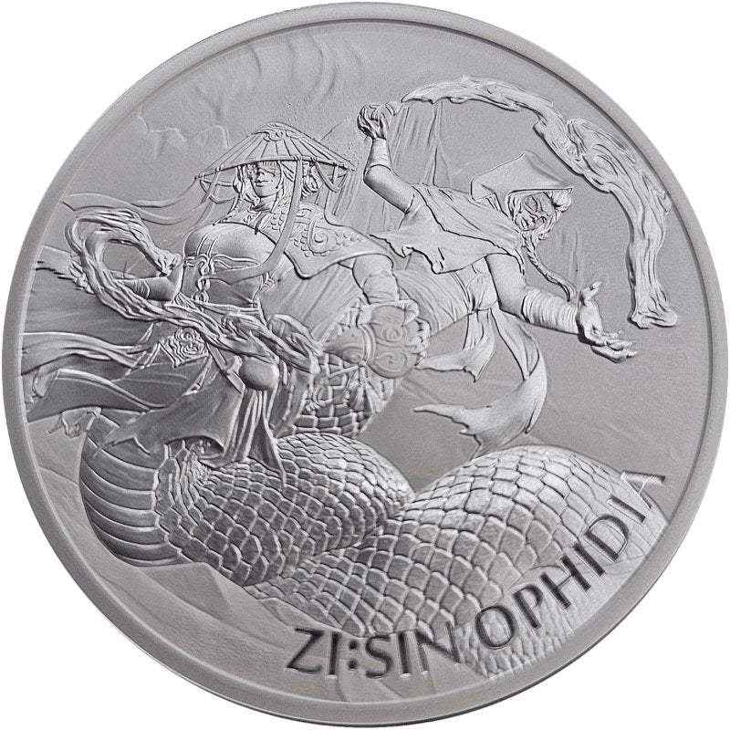 Südkorea 2025 – 1 oz Silber ZI:SIN OPHIDIA Jahr der Schlange in Kapsel

