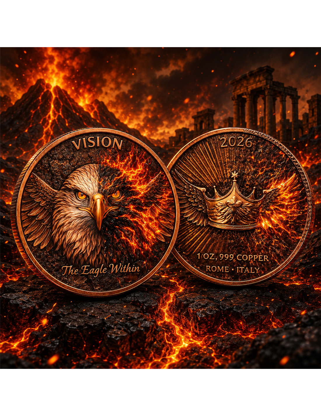 1oz Kupfer Italien - Vision Der Adler in uns 2026