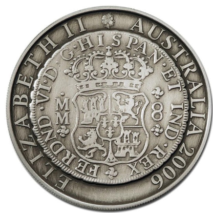 Australien 2006 Pillar Dollar Silbermünze Antik-Finish