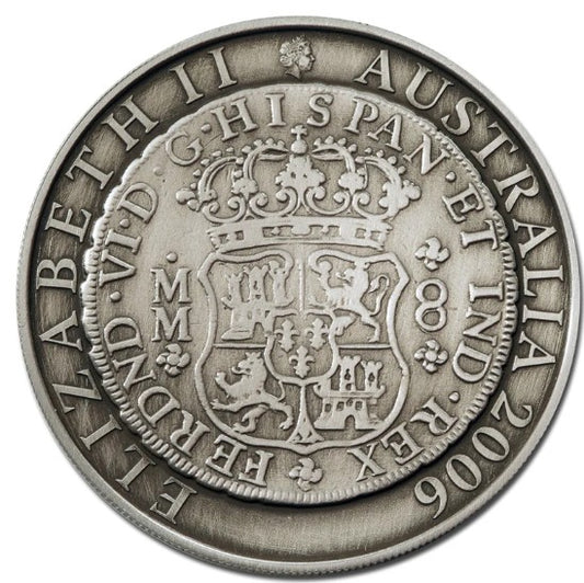 Australien 2006 Pillar Dollar Silbermünze Antik-Finish
