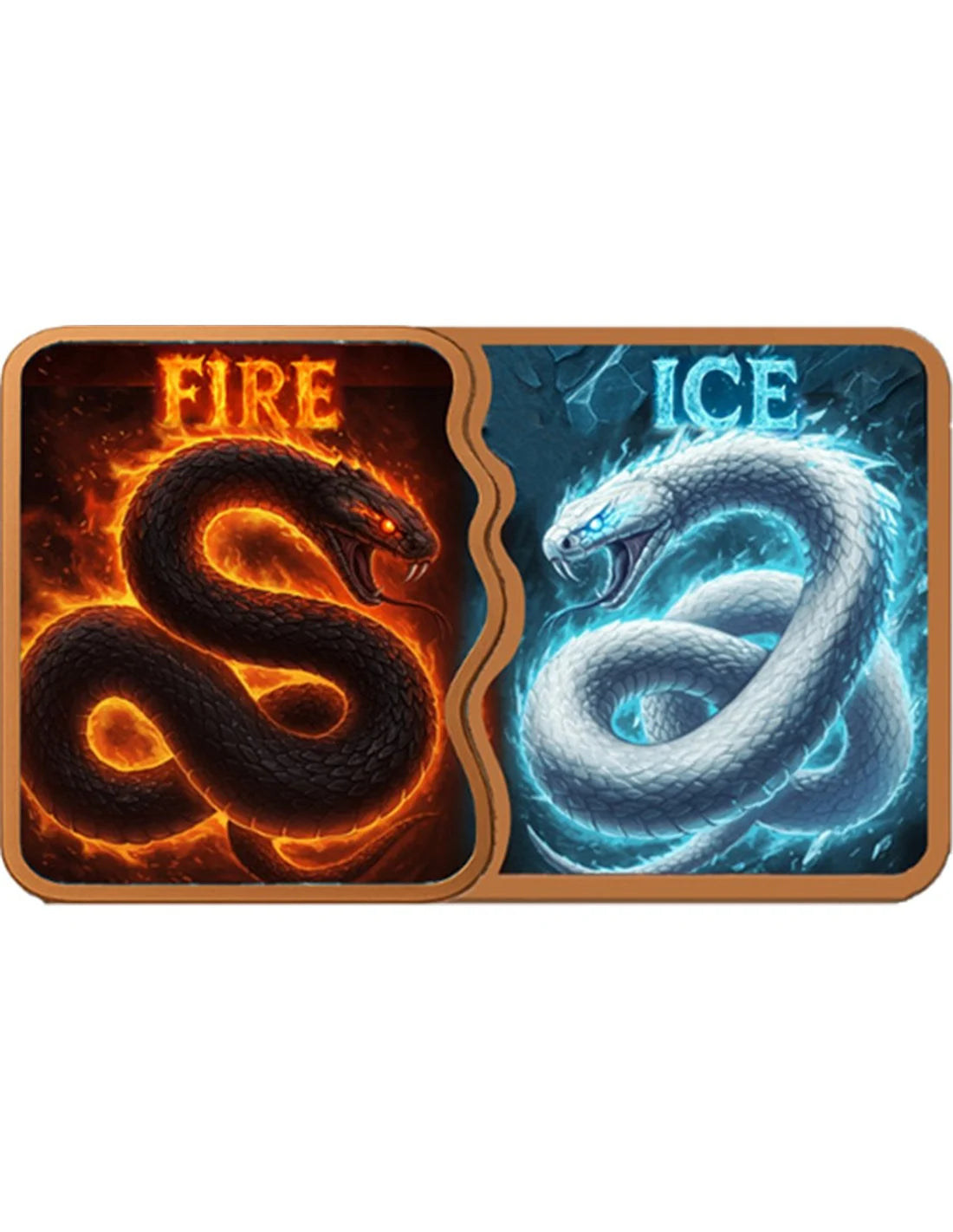 2x 5oz Kupfer USA - FIRE & ICE SNAKE Fusion Bar