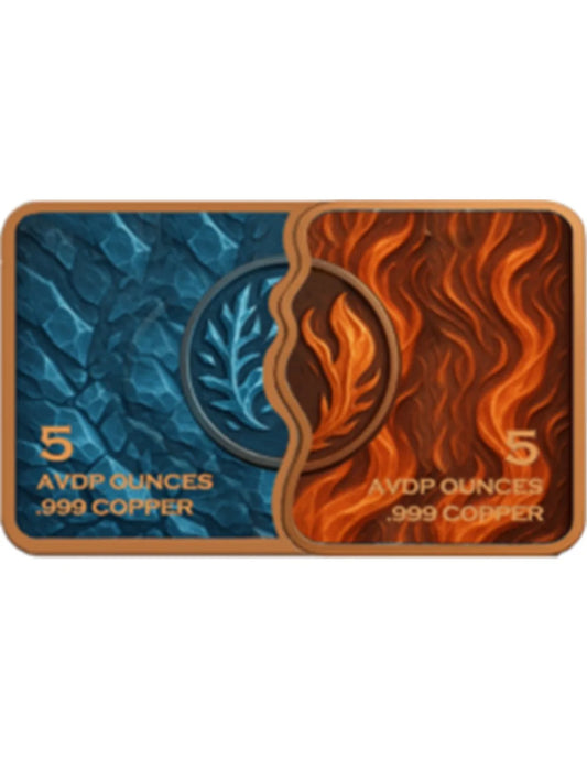 2x 5oz Kupfer USA - FIRE & ICE SNAKE Fusion Bar