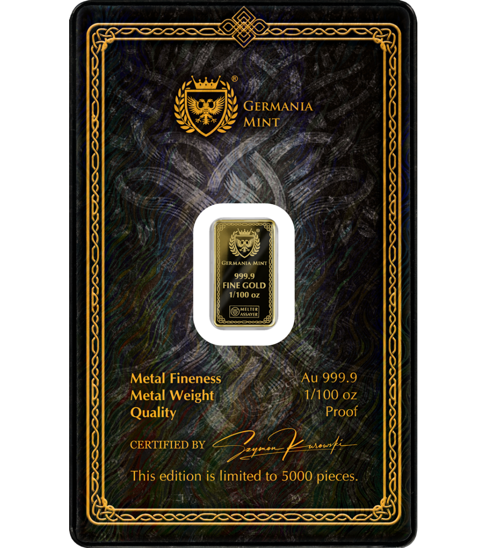 Gods of Germania – Odin Goldbarren 1/100oz