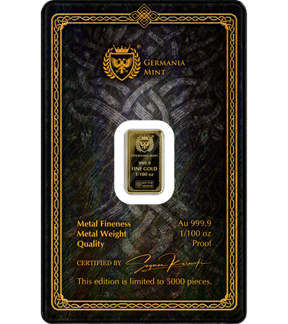 Gods of Germania – Odin Goldbarren 1/100oz
