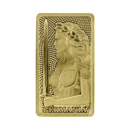 Goldbarren Germania Mint 1/100 oz Stamped Bar