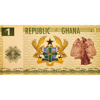 Ghana 1 Cedi Justice Goldnote 1/1000oz