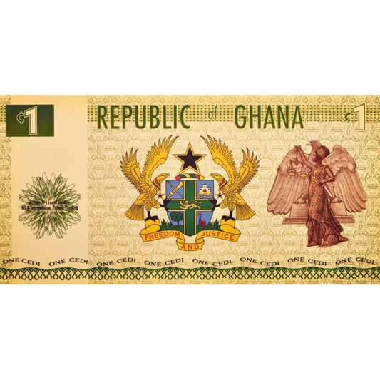 Ghana 1 Cedi Justice Goldnote 1/1000oz