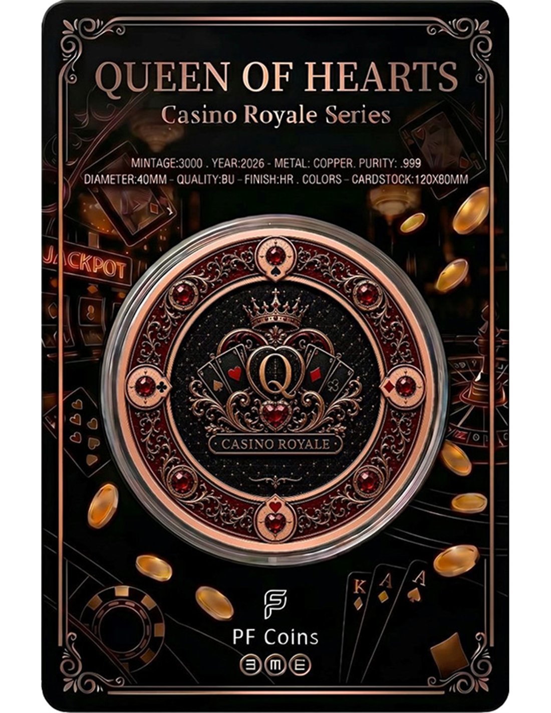 1oz Kupfer - HERZKÖNIGIN Casino Royale 2026