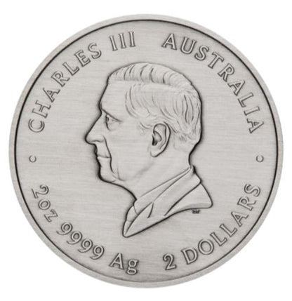 2 oz Silbermünze Australien 2025 – Emu Utingat – Antik Finish – Chern’ee Sutton

