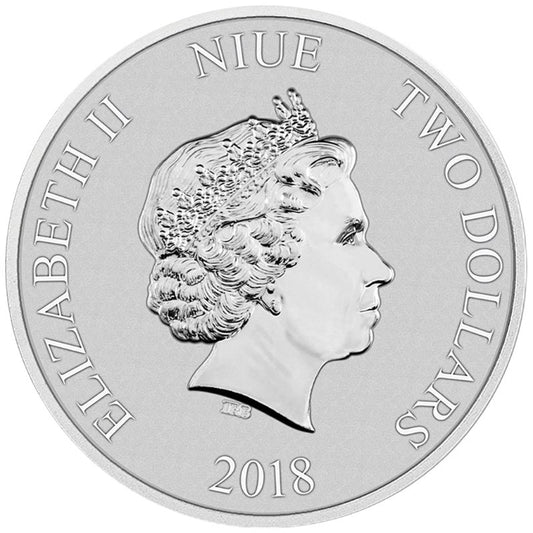 Silbermünze 1 oz 2018 – Dagobert Duck, Disney, Stempelglanz, Niue, differenzbesteuert

