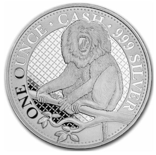 St. Helena - Cash Lion Tailed Macaque 2023 - Edelmetalle Koitz GnbR