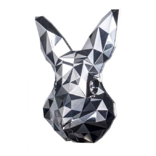 Lowpoly Lunar Rabbit Mask 2 oz Silbermünze High Relief