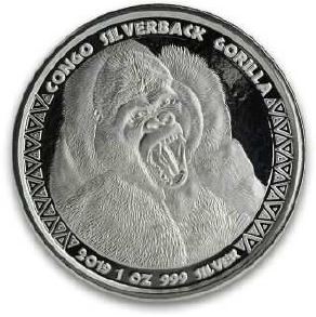 Kongo - Silberrücken Gorilla #05 2019 - Edelmetalle Koitz GnbR