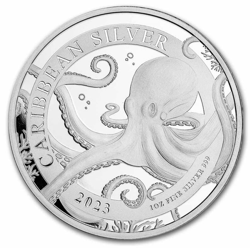 Barbados - Karibischer Oktopus 2023 - Edelmetalle Koitz GnbR