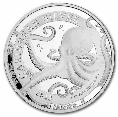 Barbados - Karibischer Oktopus 2023 - Edelmetalle Koitz GnbR