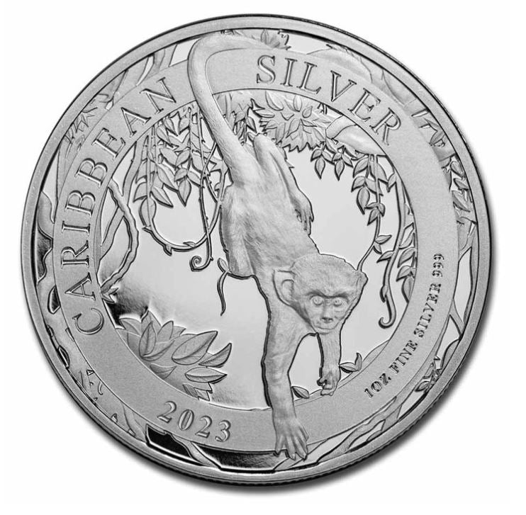 Barbados - Karibischer grüner Affe 2023 - Edelmetalle Koitz GnbR