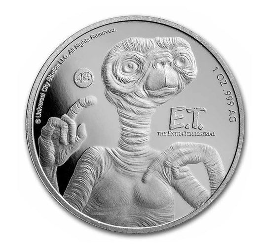 Silbermünze 1 oz 2022 Niue 40 Jahre E.T., New Zealand Mint, in Münzkapsel

