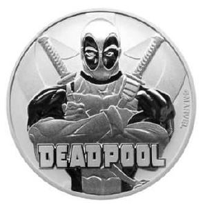 Silbermünze 1 oz 2018 Tuvalu Marvel Deadpool, Perth Mint, Originalkapsel

