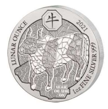 Ruanda - Lunar 2021 Ochse - Edelmetalle Koitz GnbR