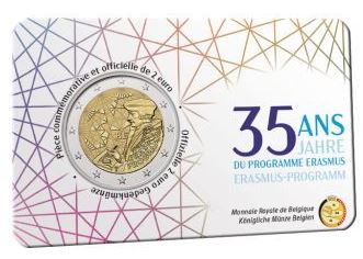 Belgien 2€ 2022 - Erasmus Programm CC FR