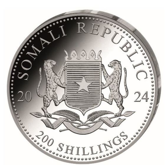 Somalia Elefant 2024 2 oz Silber African Wildlife