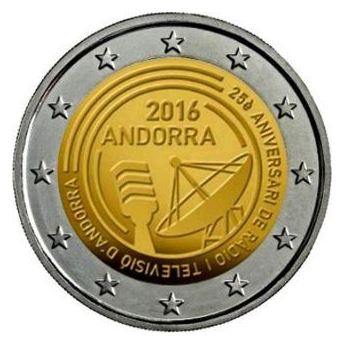 Andorra 2€ 2016 - Radio und Fernsehen CC