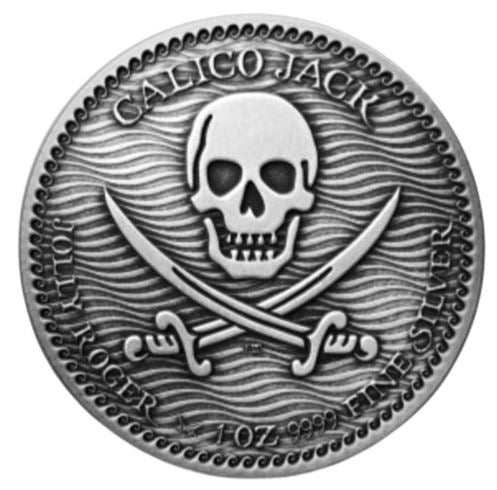 Niue - Jolly Roger Calico Jack 2022 antik finish