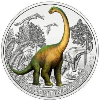 3 Euro Dinotaler 2021 - Argentinosaurus #9