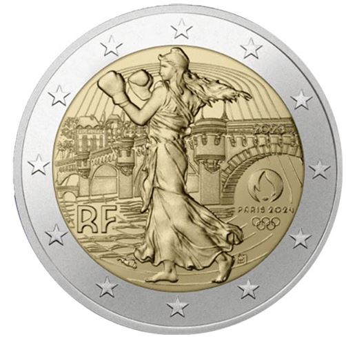 Frankreich 2€ 2023 - Olympia 2024 5x CC Set