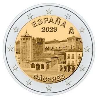 Spanien 2€ 2023 - Weltkulturerbe Caceres