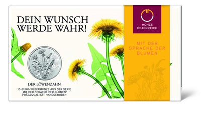 10 Euro Silber 2022 Löwenzahn hgh im Folder