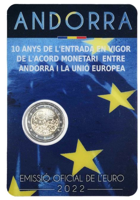 Andorra 2€ 2022 - 10 Jahre Euro Einführung