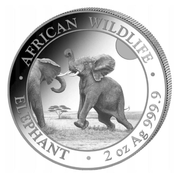 Somalia Elefant 2024 2 oz Silber African Wildlife